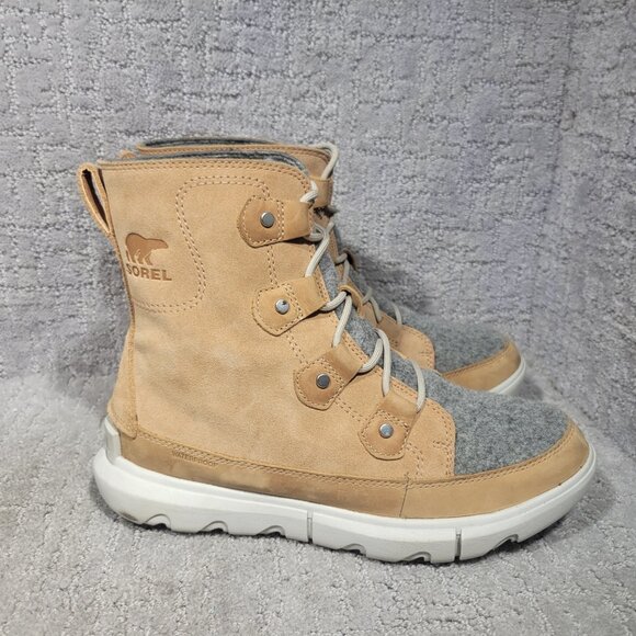 Sorel Explorer II Joan Felt NL4460-253 Women's Size 8.5 Camel WP Winter Boots - Picture 4 of 10